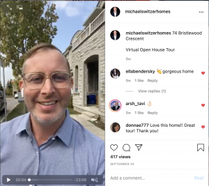 Michael Switzer Instagram Virtual Open House