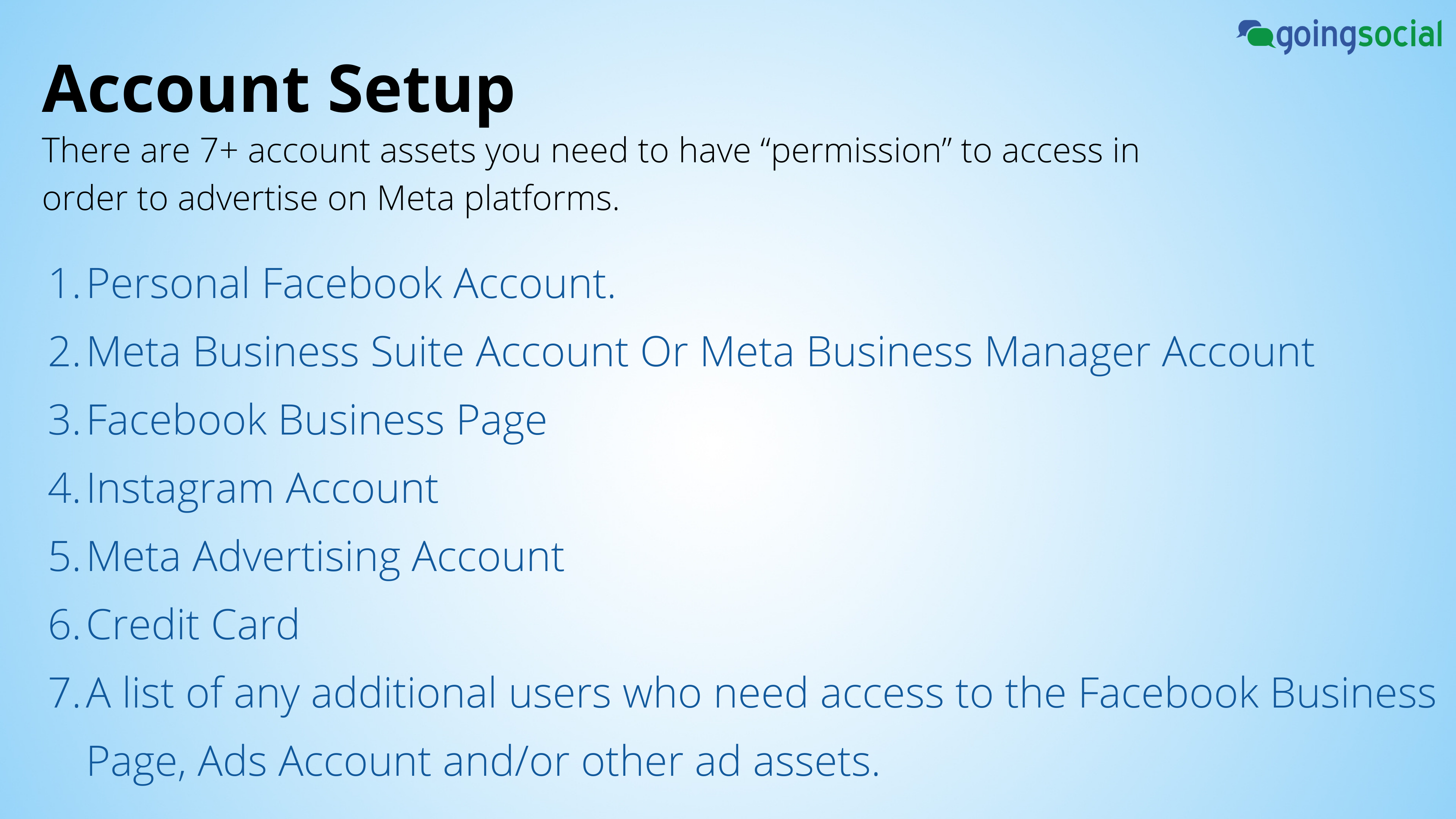 Facebook Ads Setup Details Going Social