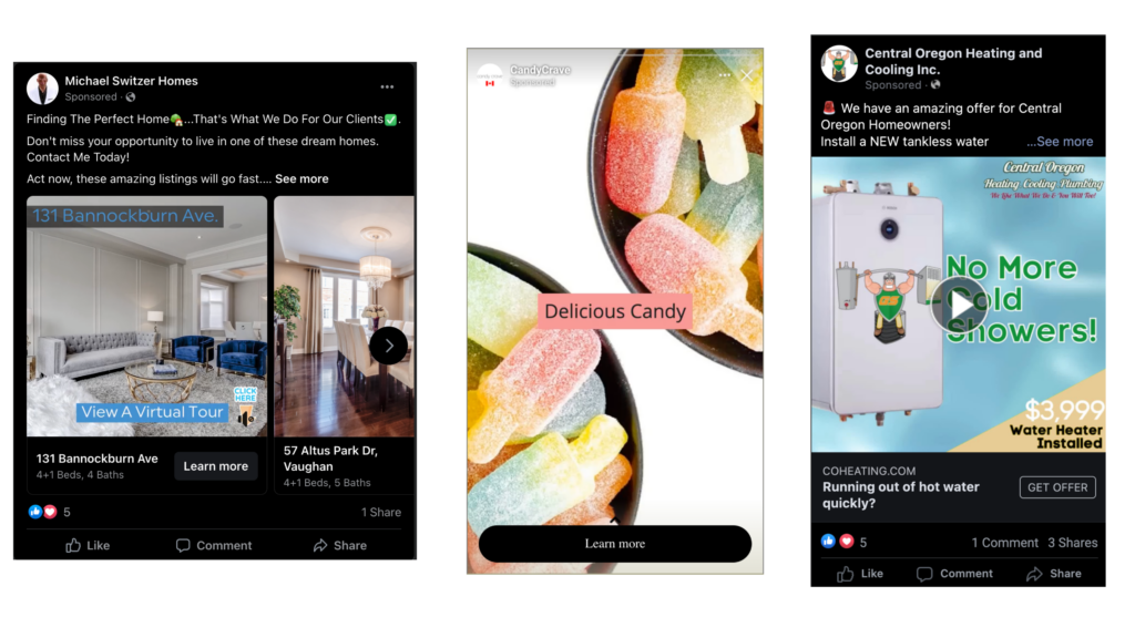 3 Facebook & Instagram Ad Examples